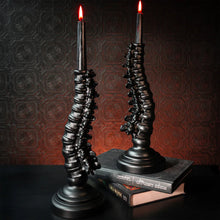 Load image into Gallery viewer, Spine Candlestick Holder by The Blackened Teeth