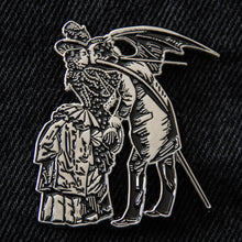 Load image into Gallery viewer, Devil&#39;s Kiss Victorian Goth Enamel Pin