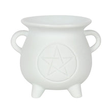 Load image into Gallery viewer, Pentagram Cauldron Burner - White