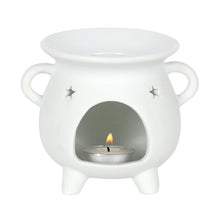 Load image into Gallery viewer, Pentagram Cauldron Burner - White