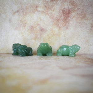 Green Aventurine Crystal Frog