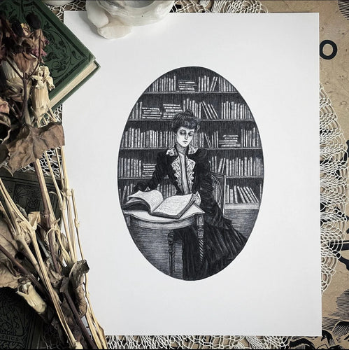 The Midnight Library Art Print by Caitlin McCarthy