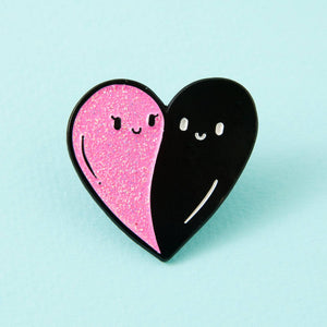 Heart Ghosts Enamel Pin