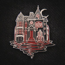 Load image into Gallery viewer, Bleeding Haunted Mansion Halloween Enamel Pin