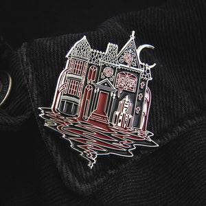 Bleeding Haunted Mansion Halloween Enamel Pin