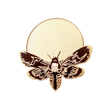 Load image into Gallery viewer, Death&#39;s-Head Moth Hard-Enamel Pin