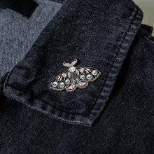 Load image into Gallery viewer, Moth and Skulls Enamel Pin