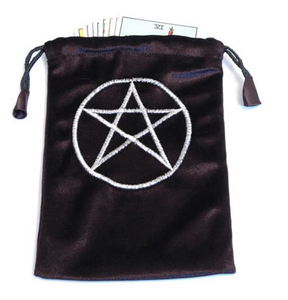 Black Velvet Bag with Pentagram