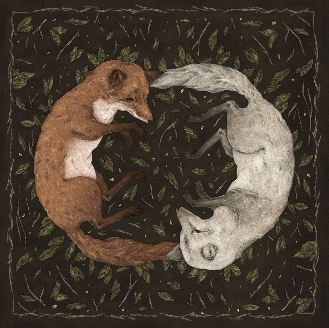 Foxes Print by Jessica Roux